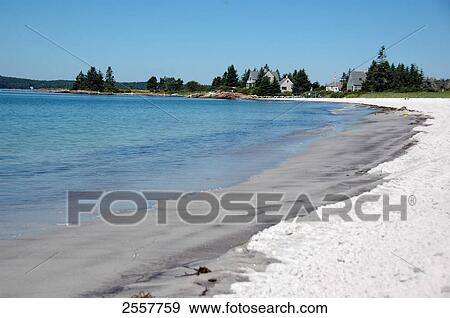 Stock Photo - Tide on beach, USA . Fotosearch
