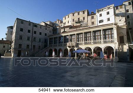 Tourist at outdoor cafe, Sibenik, Dalmatia, Croatia View Large Photo Image Stock Image - Tourist at outdoor cafe, Sibenik, Dalmatia, Croatia . Fotosearch