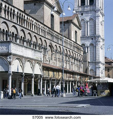 Stock Photography - Tourist in street, Emilia Romagna, Italy . Fotosearch