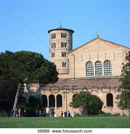 Stock Photo - Tourists at ancient church, Ravenna, Italy . Fotosearch