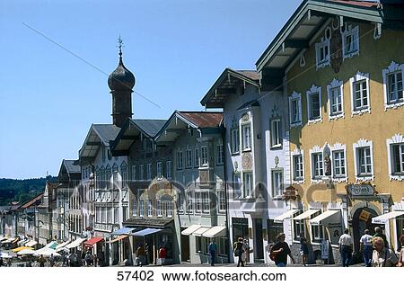 Tourists at market, Marktstrasse, Bad Toelz, Bavaria, Germany View Large Photo Image Stock Image - Tourists at market, Marktstrasse, Bad Toelz, Bavaria, Germany . Fotosearch