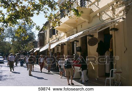 Tourists at market, Rhodes, Dodecanese Islands, Greece View Large Photo Image Picture - Tourists at market, Rhodes, Dodecanese Islands, Greece . Fotosearch