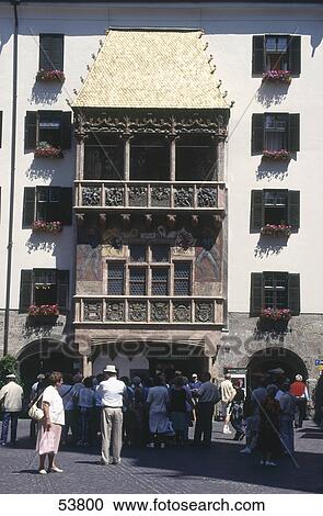 Tourists in front of building, Golden Roof, Innsbruck, Tyrol, Austria View Large Photo Image Stock Image - Tourists in front of building, Golden Roof, Innsbruck, Tyrol, Austria . Fotosearch
