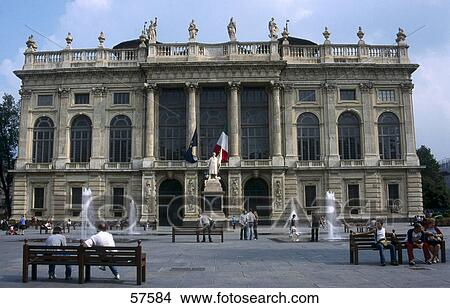 Tourists in front of palace, Palazzo Madama, Turin, Piedmont, Italy View Large Photo Image Picture - Tourists in front of palace, Palazzo Madama, Turin, Piedmont, Italy . Fotosearch