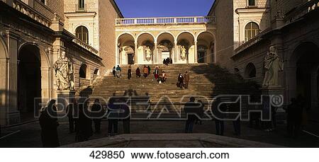 Stock Image - Tourists moving up stairs, Spanische Treppe, Rome, Italy . Fotosearch