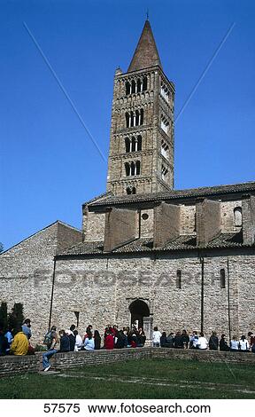 Tourists near church, Pomposa Abby, Emilia-Romagna, Italy View Large Photo Image Stock Photography - Tourists near church, Pomposa Abby, Emilia-Romagna, Italy . Fotosearch