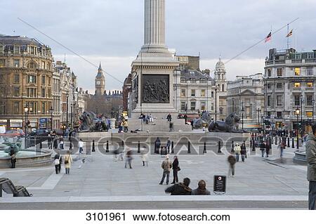 Stock Image - Trafalgar Square, London, England . Fotosearch