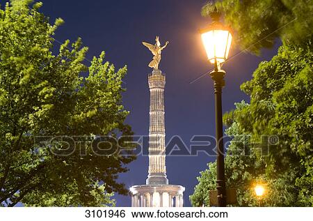 Stock Photograph - Victory column, Berlin, Germany . Fotosearch