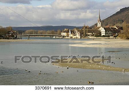 Stock Image - View of Stein am Rhein, Switzerland . Fotosearch
