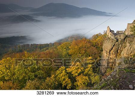 View over the Rhine Valley with Hohenbaden Castle, Baden-Baden, Germany View Large Photo Image Stock Photo - View over the Rhine Valley with Hohenbaden Castle, Baden-Baden, Germany . Fotosearch