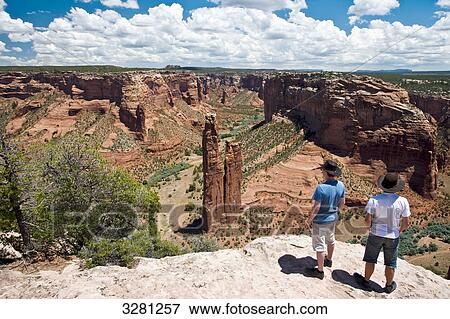 View to the Spider Rock, Canyon de Chelly, Arizona, USA, aerial view View Large Photo Image Stock Photo - View to the Spider Rock, Canyon de Chelly, Arizona, USA, aerial view . Fotosearch