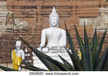 Stock Image - Wat Yai Chaimongkhon, Thailand, Asia . Fotosearch