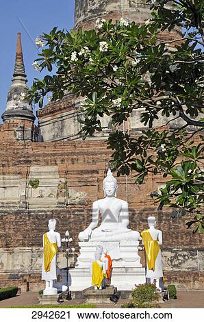 Stock Image - Wat Yai Chaimongkhon, Thailand, Asia . Fotosearch