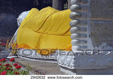 Stock Image - Wat Yai Chaimongkhon, Thailand, Asia . Fotosearch