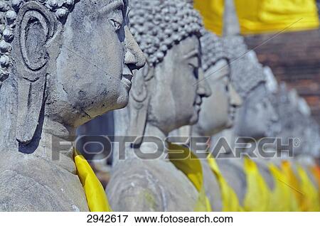 Stock Photo - Wat Yai Chaimongkhon, Thailand, Asia . Fotosearch