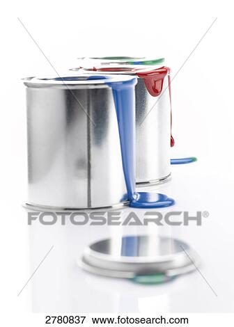 ペンキ こぼれること から 缶 写真館 イメージ館 Fotosearch