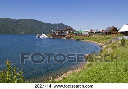Bay of Listwyanka, Russia View Large Photo Image Picture - Bay of Listwyanka, Russia . Fotosearch