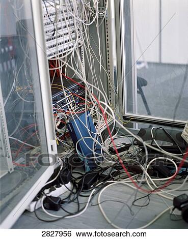 Stock Photograph - cable spaghetti . Fotosearch