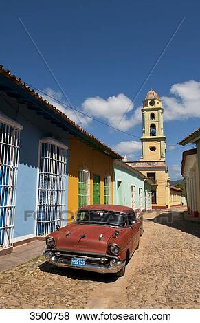 Classsic Chevy on street, Trinidad, Cuba View Large Photo Image Stock Photo - Classsic Chevy on street, Trinidad, Cuba . Fotosearch