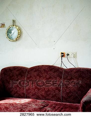 Stock Photography - Close-up of empty couch . Fotosearch