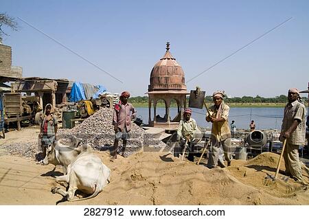 Stock Image - Construction Site in Mathura, India . Fotosearch