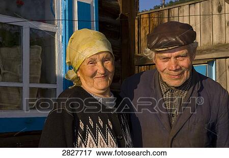 Stock Photo - Couple in Listvyanka, Russia . Fotosearch