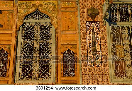 Facade with windows, El Jem, Tunisia, Africa View Large Photo Image Picture - Facade with windows, El Jem, Tunisia, Africa . Fotosearch