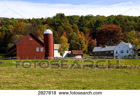 Farm near Weston, Vermont, USA View Large Photo Image Stock Photo - Farm near Weston, Vermont, USA . Fotosearch
