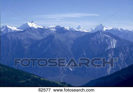 High angle view of mountain range, Jungfraujoch, Jungfrau, Switzerland, Europe View Large Photo Image Stock Photo - High angle view of mountain range, Jungfraujoch, Jungfrau, Switzerland, Europe . Fotosearch