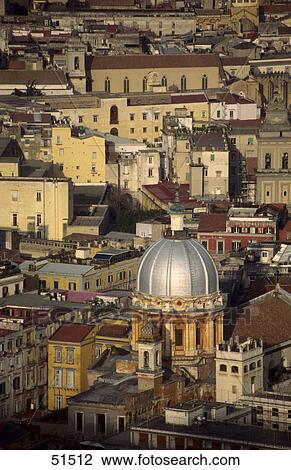 High angle view of town, Naples, Italy View Large Photo Image Stock Image - High angle view of town, Naples, Italy . Fotosearch