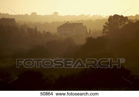 Houses on hill, Majorca, Majorca, Balearic Islands, Spain View Large Photo Image Picture - Houses on hill, Majorca, Majorca, Balearic Islands, Spain . Fotosearch