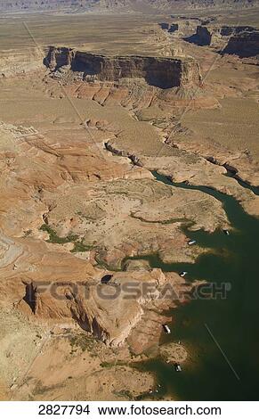 Lake Powell, Monument Valley, Utah, USA, Aerial View View Large Photo Image Picture - Lake Powell, Monument Valley, Utah, USA, Aerial View . Fotosearch