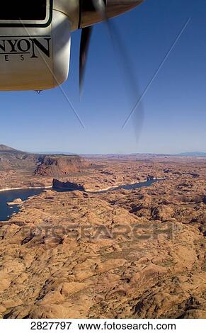 Lake Powell, Monument Valley, Utah, USA, Aerial View View Large Photo Image Stock Photo - Lake Powell, Monument Valley, Utah, USA, Aerial View . Fotosearch