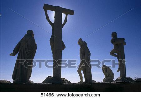 Stock Photography - Low angle view of statues, Ta' Pinu, Gozo, Malta . Fotosearch