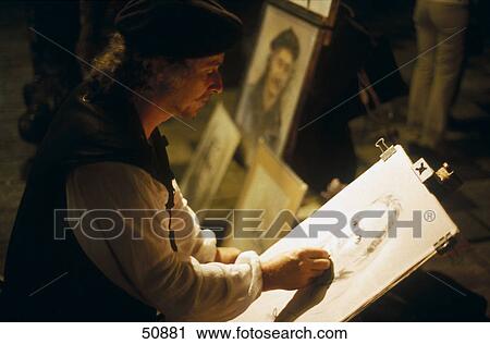 Male painter drawing on canvas, Taormina, Sicily, Italy View Large Photo Image Stock Image - Male painter drawing on canvas, Taormina, Sicily, Italy . Fotosearch