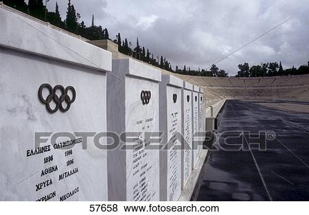 Monument at ancient stadium, Olympia, Greece View Large Photo Image Stock Photo - Monument at ancient stadium, Olympia, Greece . Fotosearch