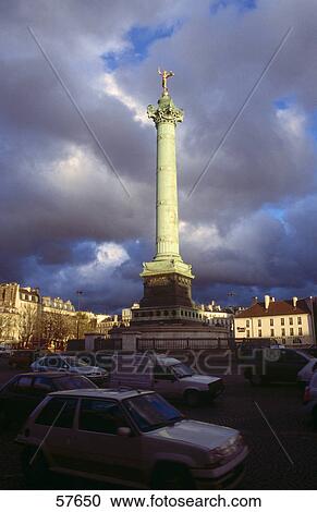 Monument in city, July Column, Place De La Bastille, Paris, Ile-de-France, France View Large Photo Image Stock Image - Monument in city, July Column, Place De La Bastille, Paris, Ile-de-France, France . Fotosearch