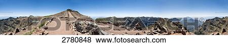 Mountain range under blue sky, La Palma, Canary Islands, Spain View Large Photo Image Stock Photo - Mountain range under blue sky, La Palma, Canary Islands, Spain . Fotosearch