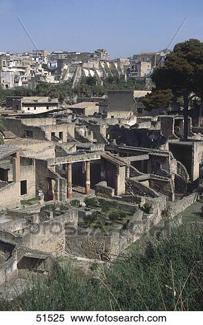Old ruins of buildings, Herculaneum, Ercolano, Campania, Italy View Large Photo Image Stock Photography - Old ruins of buildings, Herculaneum, Ercolano, Campania, Italy . Fotosearch