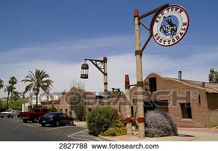 Old Town, Scottsdale, Arizona, USA View Large Photo Image Stock Photo - Old Town, Scottsdale, Arizona, USA . Fotosearch