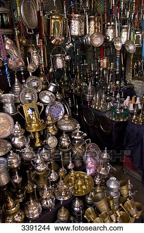 Picture - Oriental market, Kairovan, Tunisia, Africa . Fotosearch