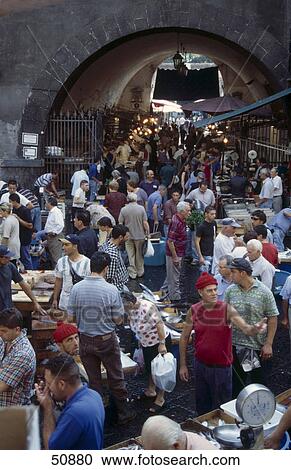 People at market, Catania, Sicily, Italy  View Large Photo Image Stock Image - People at market, Catania, Sicily, Italy . Fotosearch