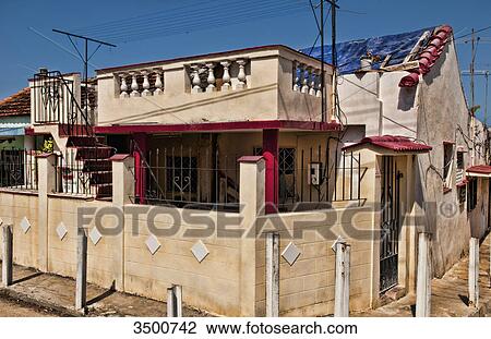 Residential building in Cojimar, Cuba View Large Photo Image Stock Image - Residential building in Cojimar, Cuba . Fotosearch