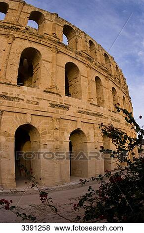 Roman theatre, El Jem, Tunisia, Africa View Large Photo Image Stock Photo - Roman theatre, El Jem, Tunisia, Africa . Fotosearch