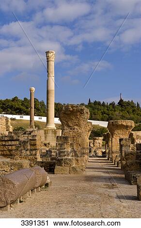 Ruins of a roman bath, Carthage, Tunisia, Africa View Large Photo Image Stock Image - Ruins of a roman bath, Carthage, Tunisia, Africa . Fotosearch