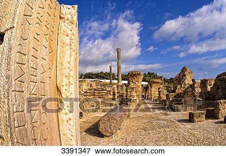 Ruins of a roman bath, Carthage, Tunisia, Africa View Large Photo Image Stock Photo - Ruins of a roman bath, Carthage, Tunisia, Africa . Fotosearch