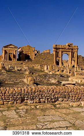 Stock Photo - Ruins, Sufetula, Sbeitla, Tunisia, Africa . Fotosearch