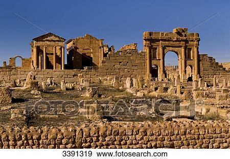 Ruins, Sufetula, Sbeitla, Tunisia, Africa View Large Photo Image Stock Photo - Ruins, Sufetula, Sbeitla, Tunisia, Africa . Fotosearch