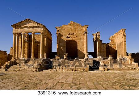 Stock Photograph - Ruins, Sufetula, Sbeitla, Tunisia, Africa . Fotosearch