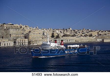 Ship in harbor, Valetta, Malta View Large Photo Image Stock Image - Ship in harbor, Valetta, Malta . Fotosearch